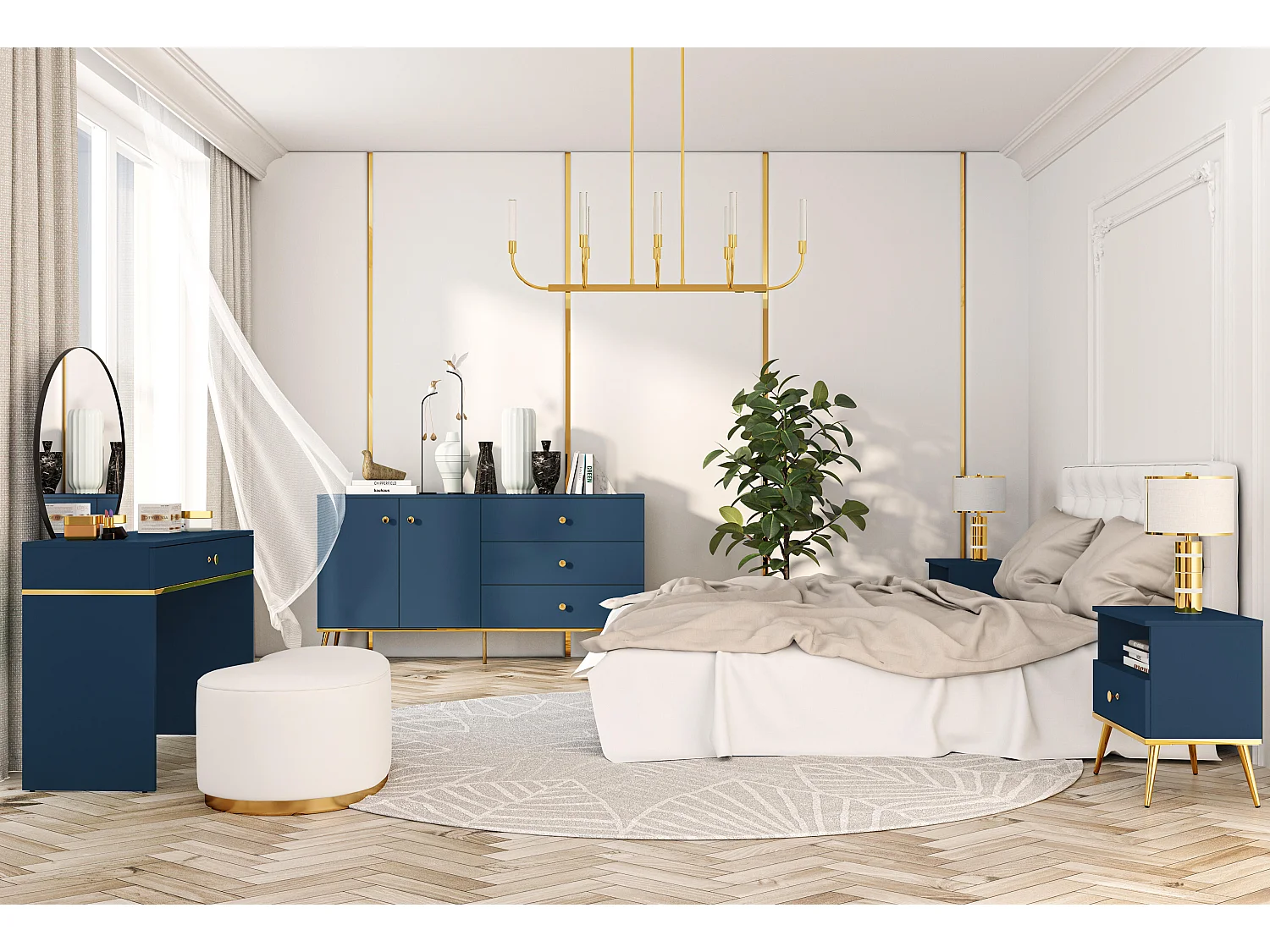 Console MARINE CONT100 100x40x79 Bleu