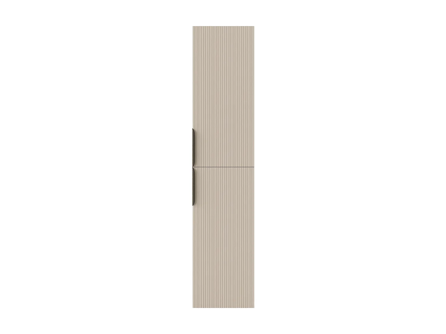 Colonne de salle de bain suspendue striée - Coloris beige - H160 cm - DALIKO