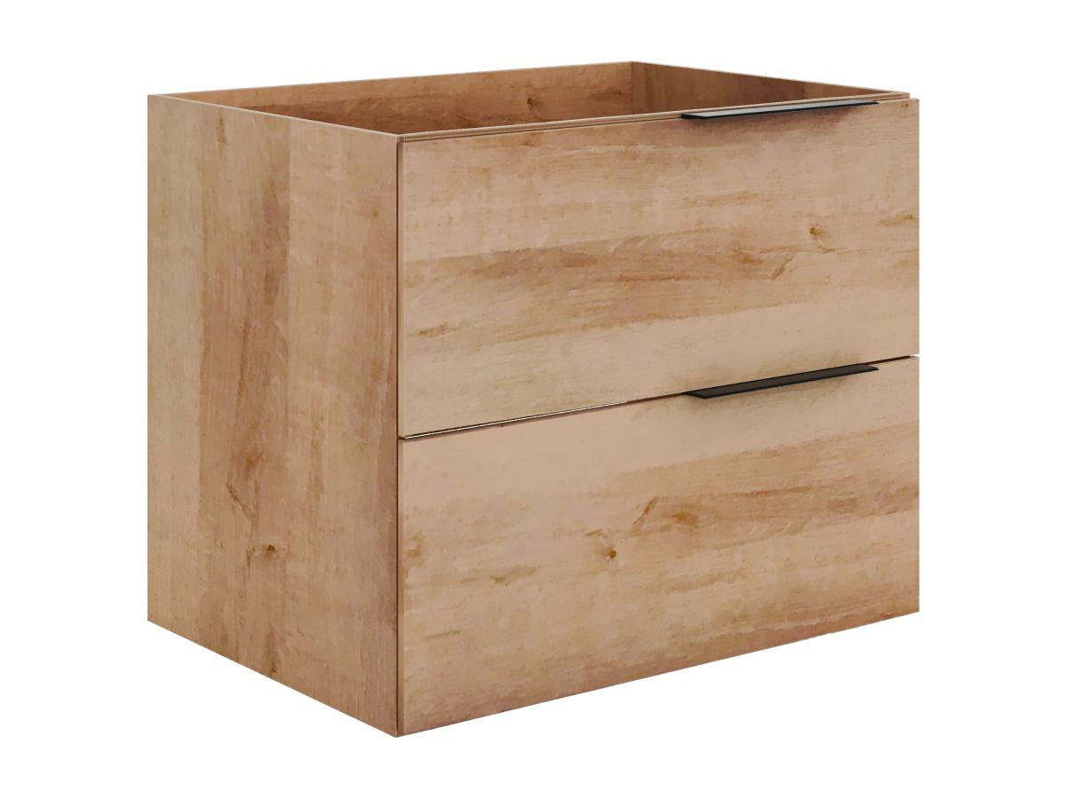 Hängender Waschbeckenunterschrank - Heller Naturton - 60 cm - NISAYA günstig online kaufen
