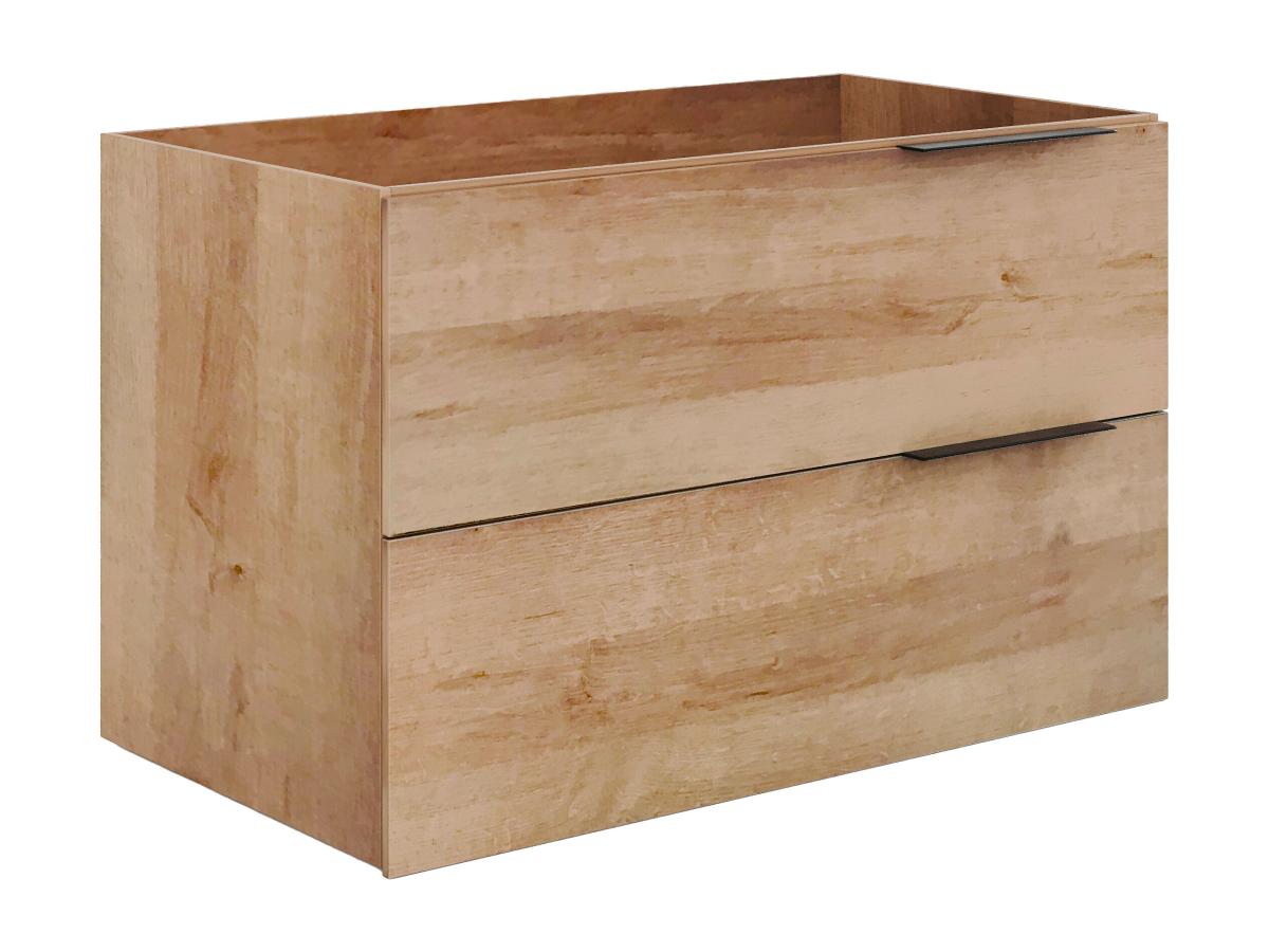Hängender Waschbeckenunterschrank - Heller Naturton - 80 cm - NISAYA günstig online kaufen
