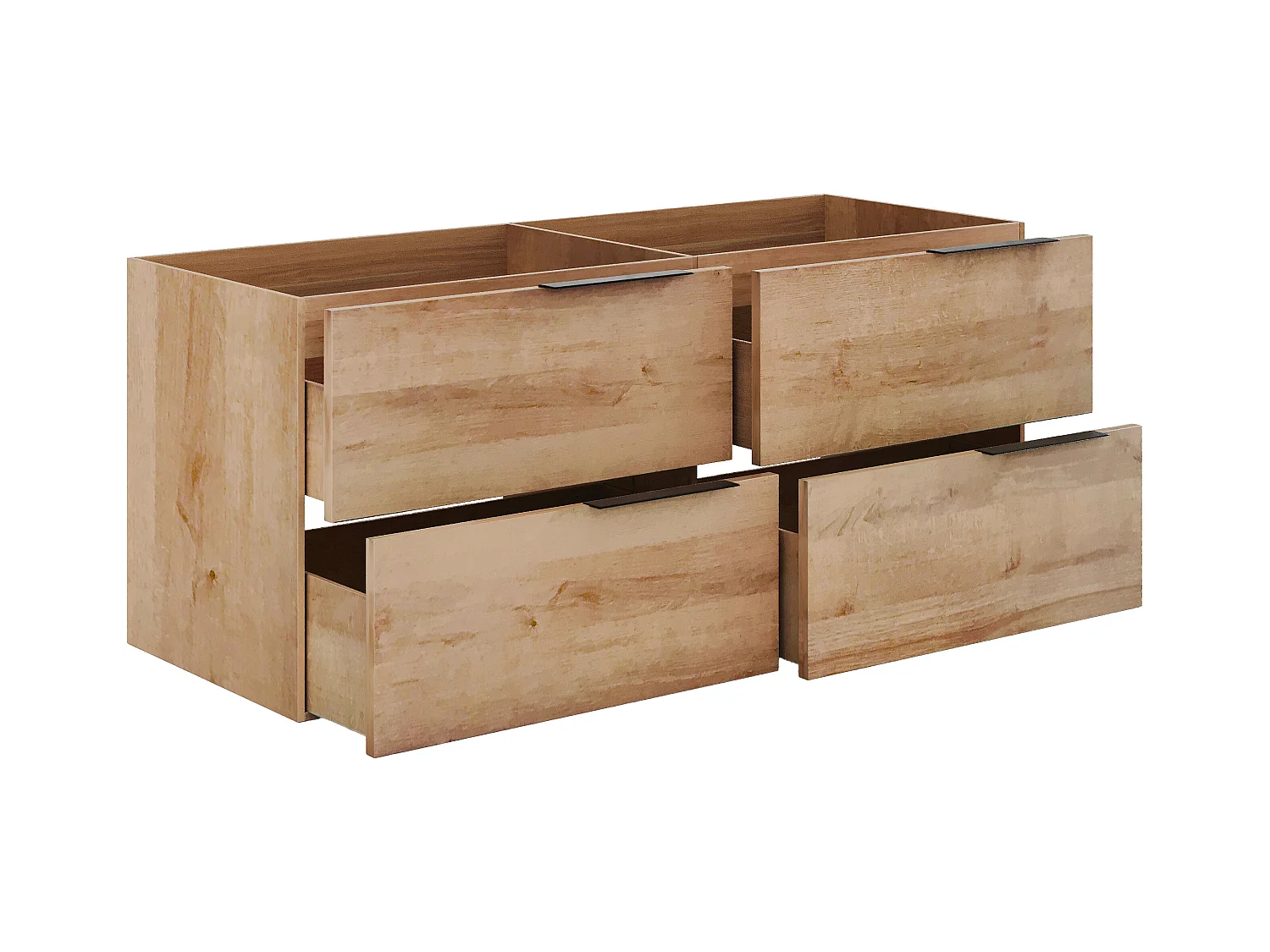 Meuble sous vasque suspendu - Naturel clair - 120 cm - NISAYA