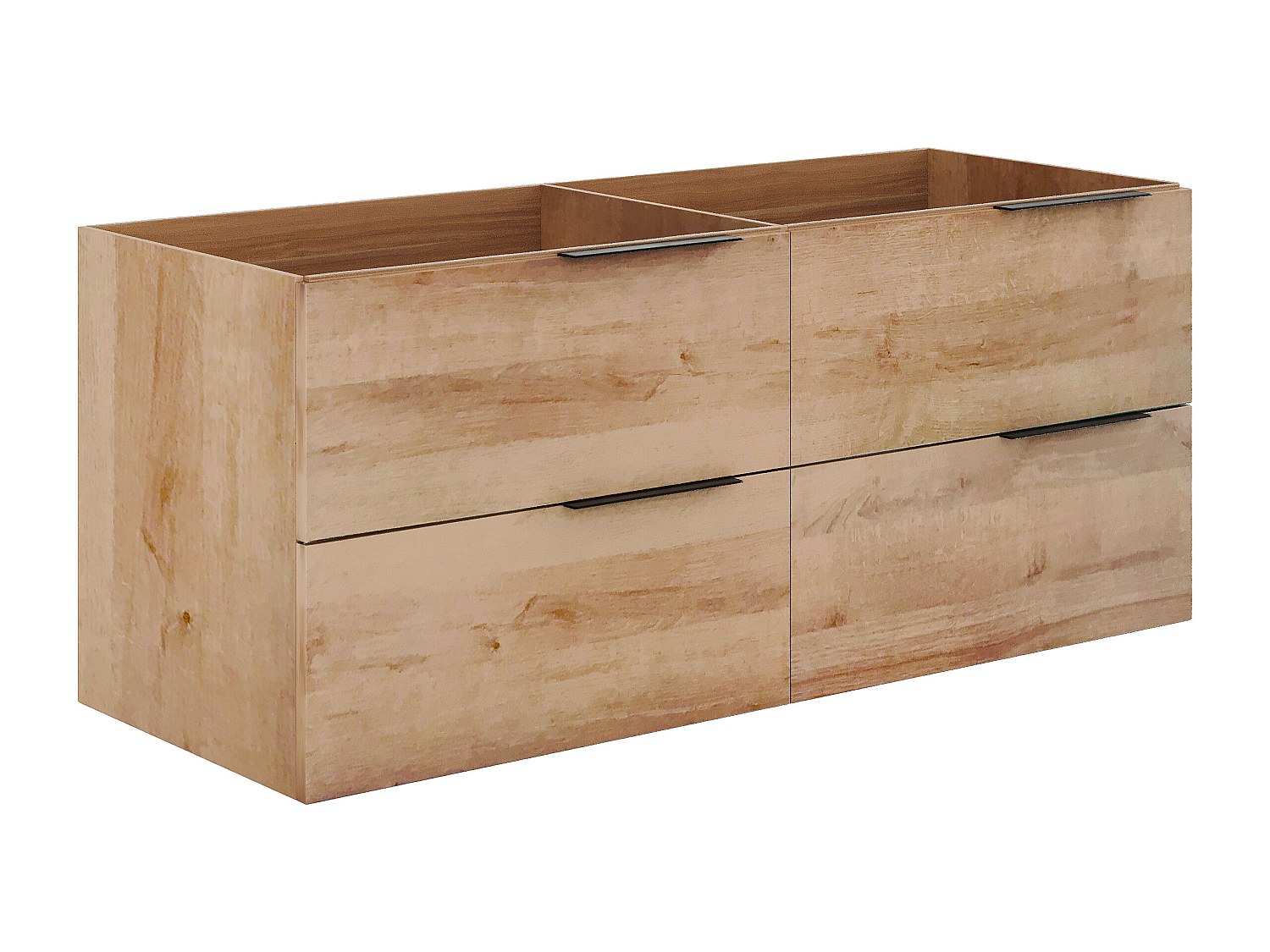 Hängender Waschbeckenunterschrank - Heller Naturton - 120 cm - NISAYA günstig online kaufen