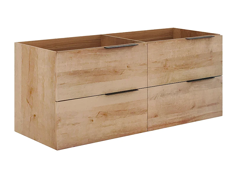 Mueble bajo lavabo suspendido - Natural claro - 120 cm - NISAYA