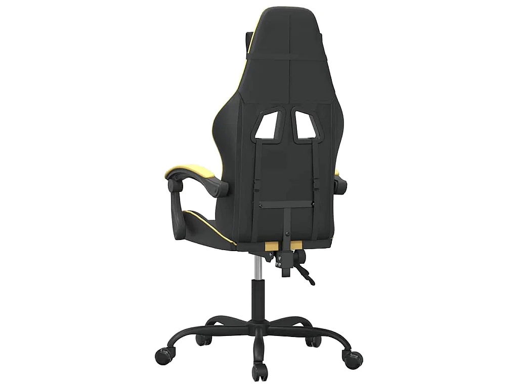 Chaise de jeu pivotante Noir et doré Similicuir