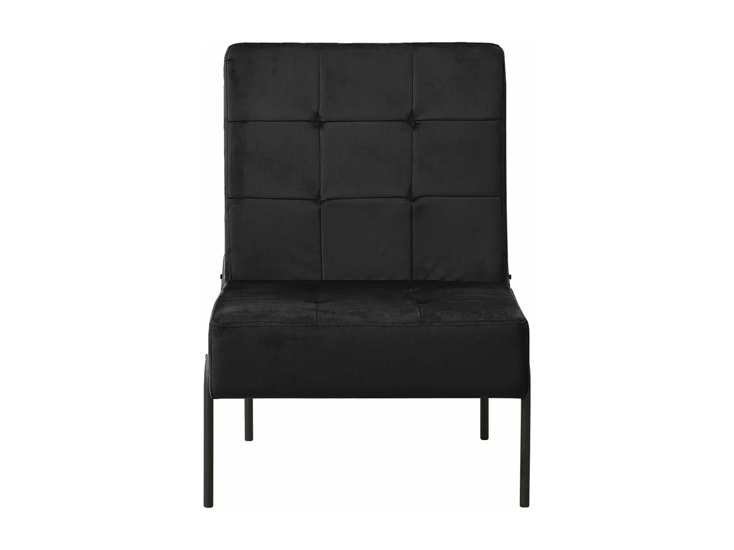 Chaise de relaxation 65x79x87 cm Noir Velours