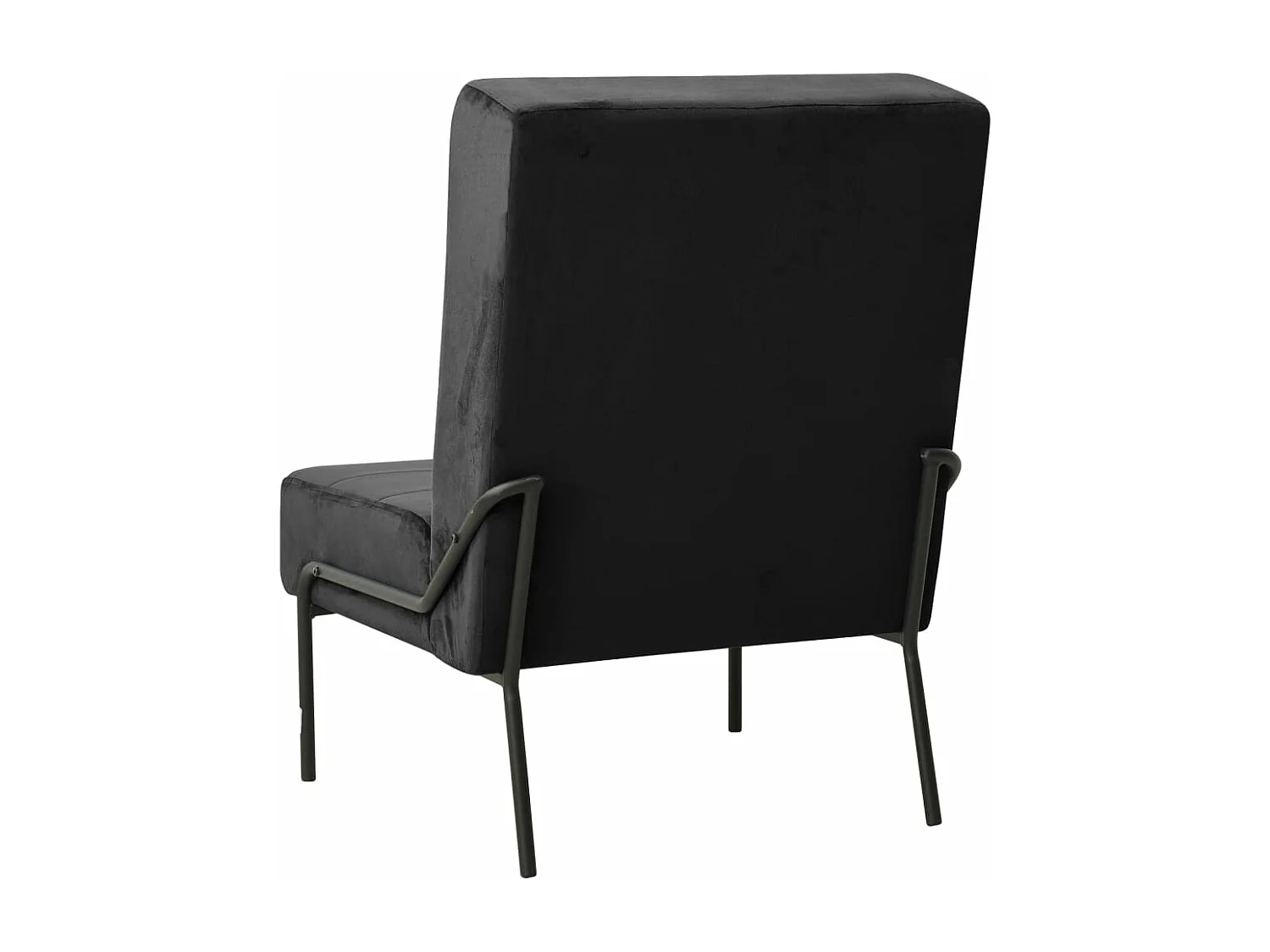 Chaise de relaxation 65x79x87 cm Noir Velours