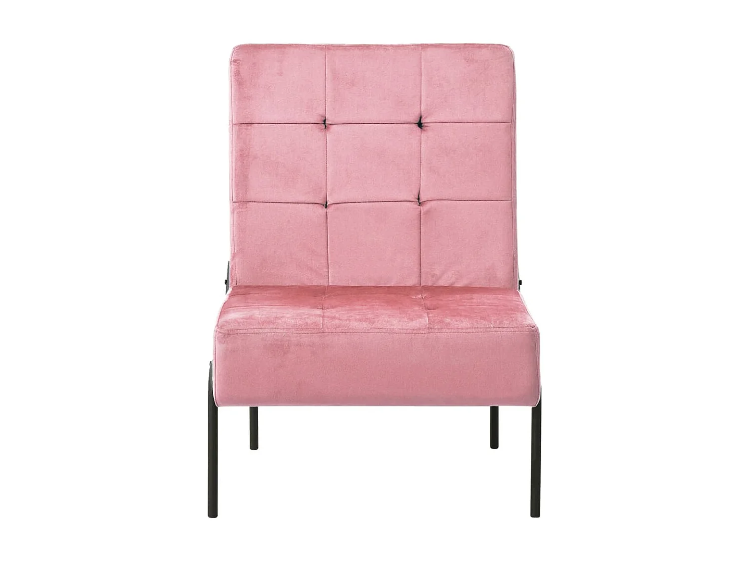 Poltrona Relax 65x79x87 cm Rosa in Velluto