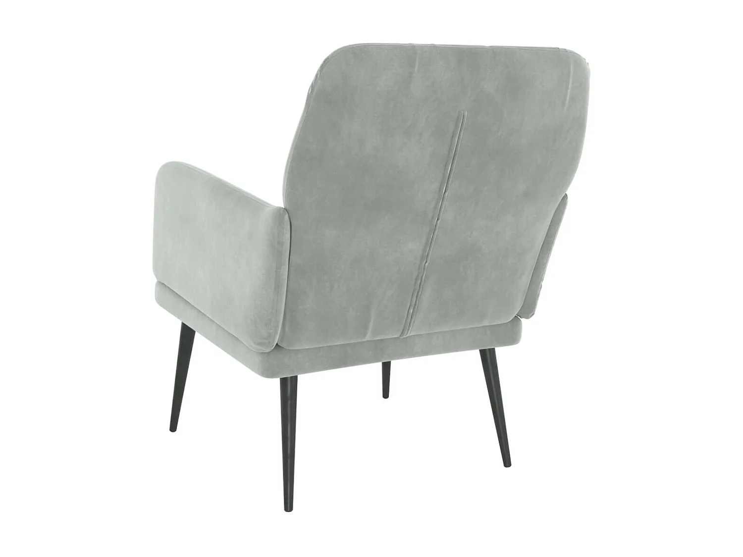 Fauteuil 62x79x79 cm fluweel lichtgrijs