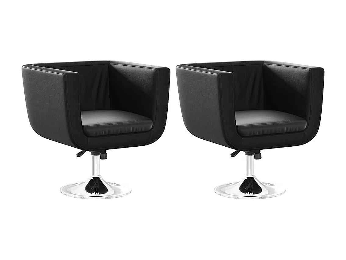 Cadeiras de bar 2 pcs couro artificial preto