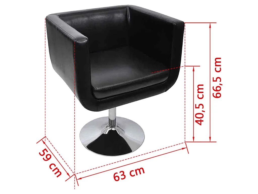 Cadeiras de bar 2 pcs couro artificial preto