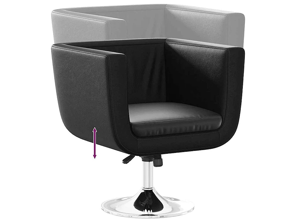 Cadeiras de bar 2 pcs couro artificial preto