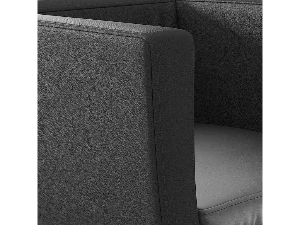 Cadeiras de bar 2 pcs couro artificial preto