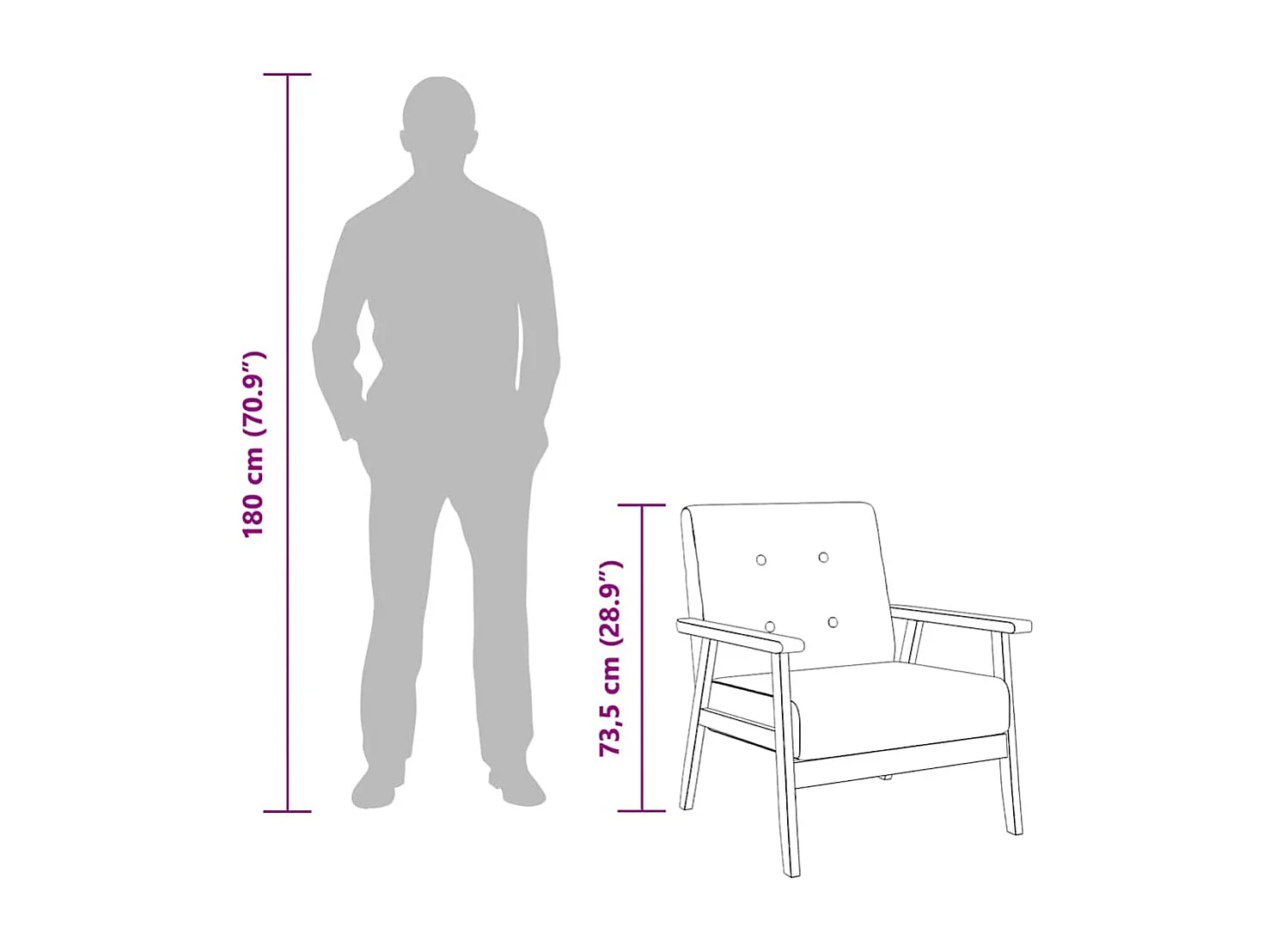 Poltrona Blu in Tessuto