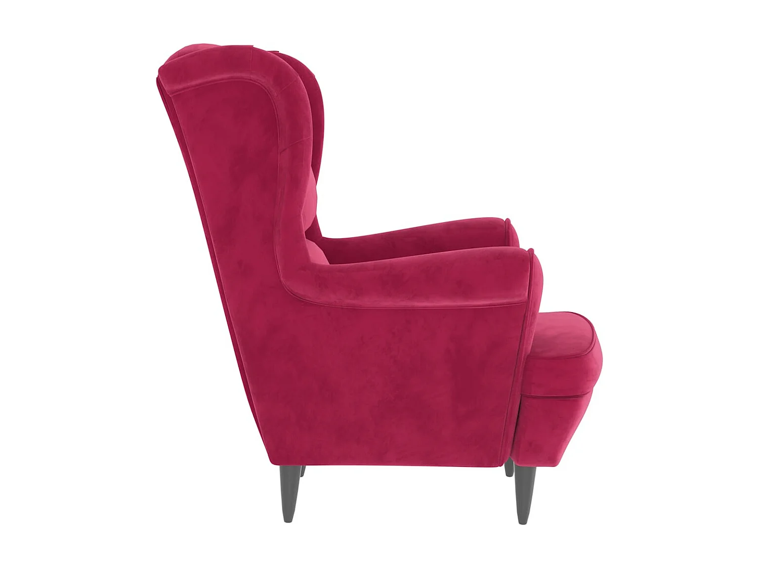 Fauteuil rouge bordeaux velours