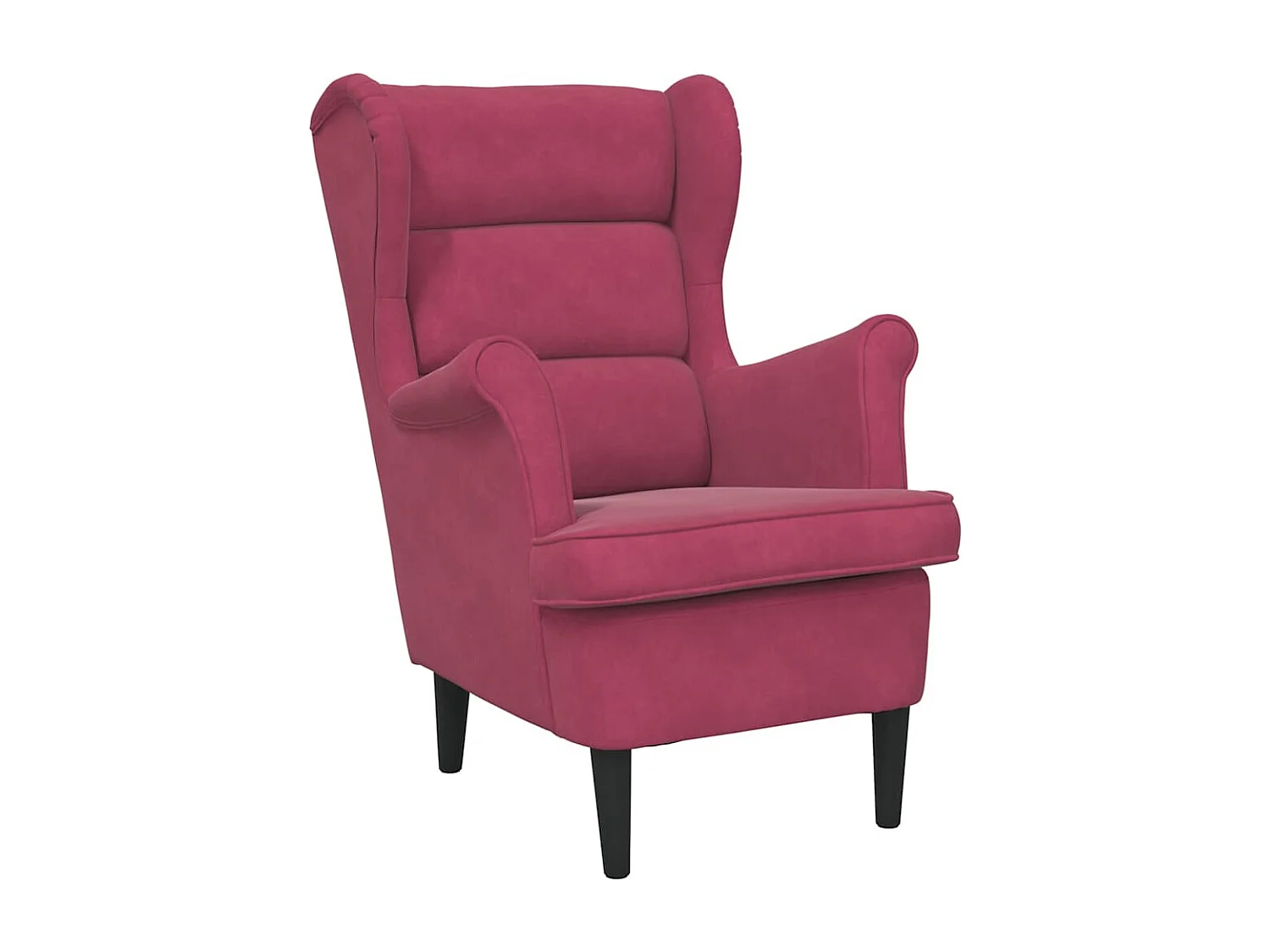 Fauteuil fluweel wijnrood