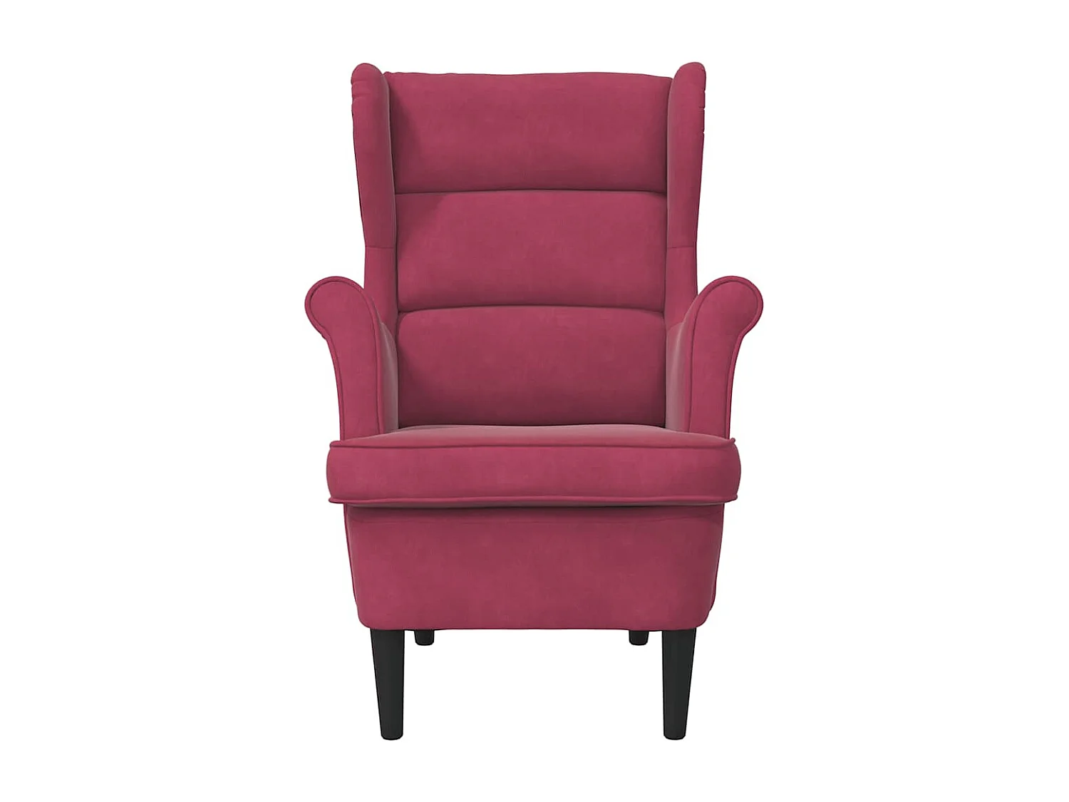 Fauteuil rouge bordeaux velours