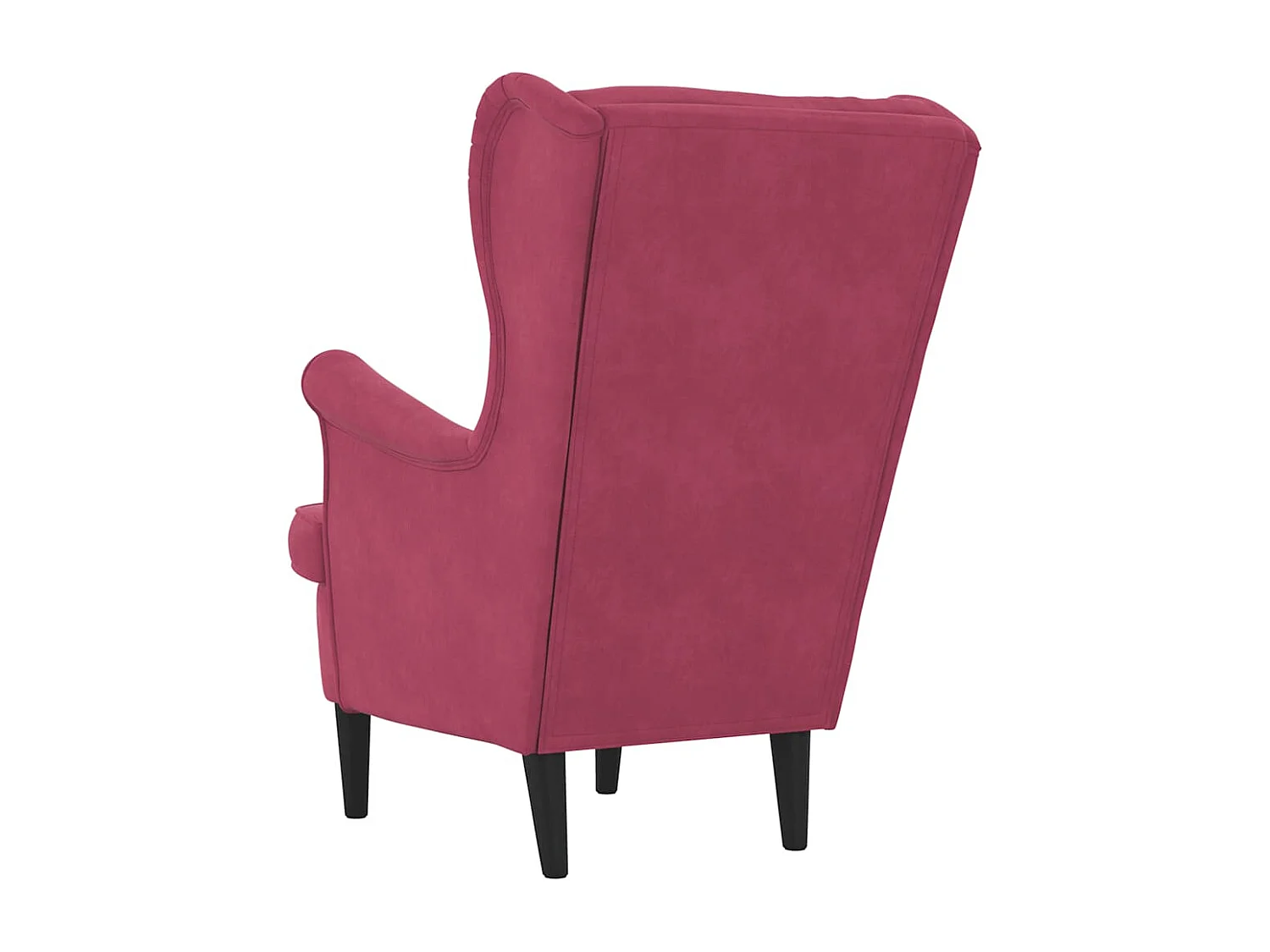 Fauteuil rouge bordeaux velours
