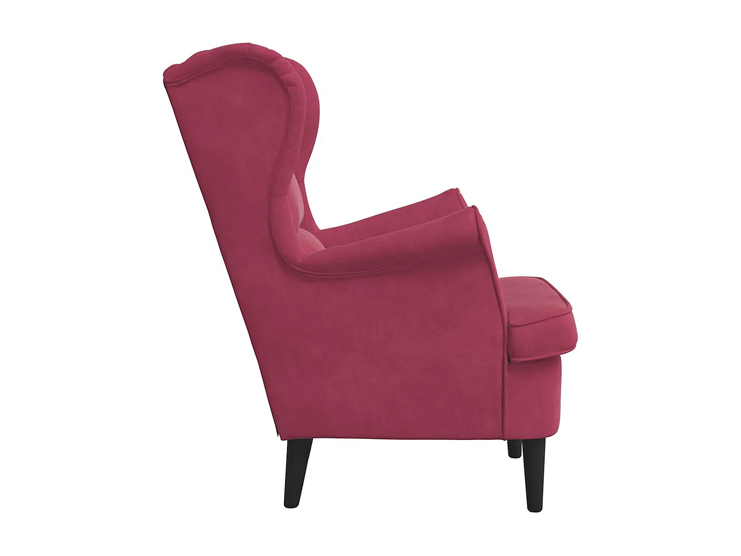 Fauteuil rouge bordeaux velours