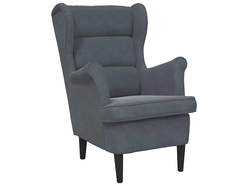 Sessel Dunkelgrau Samt