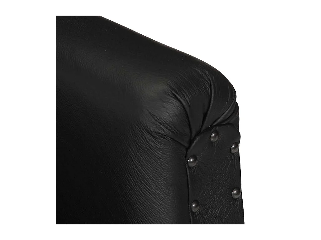 Sessel Schwarz Echtes Ziegenleder