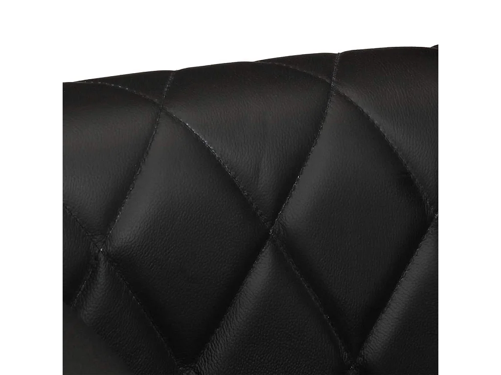 Chaise cabriolet Noir Cuir véritable de chèvre