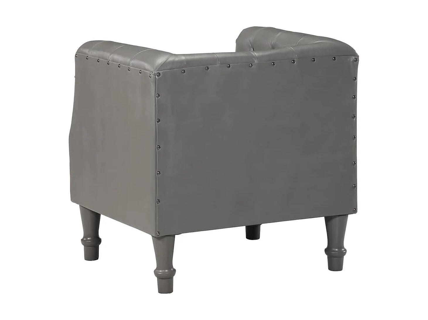 Poltrona Grigia in Vera Pelle