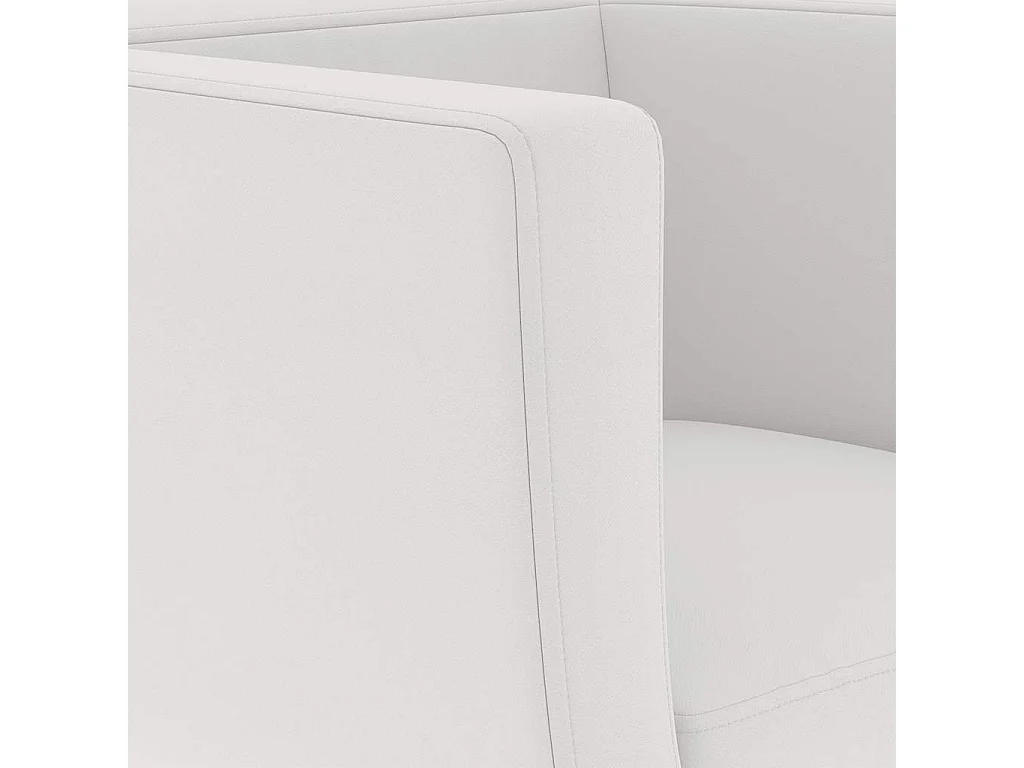 Chaises de bar lot de 2 blanc similicuir