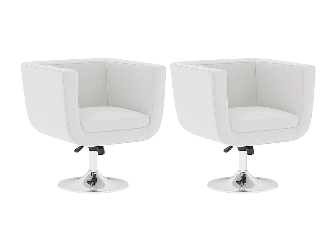 Chaises de bar lot de 2 blanc similicuir