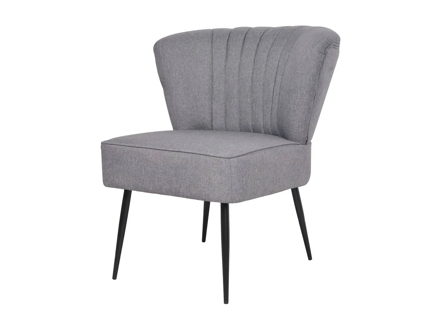 Chaise de cocktail gris clair tissu