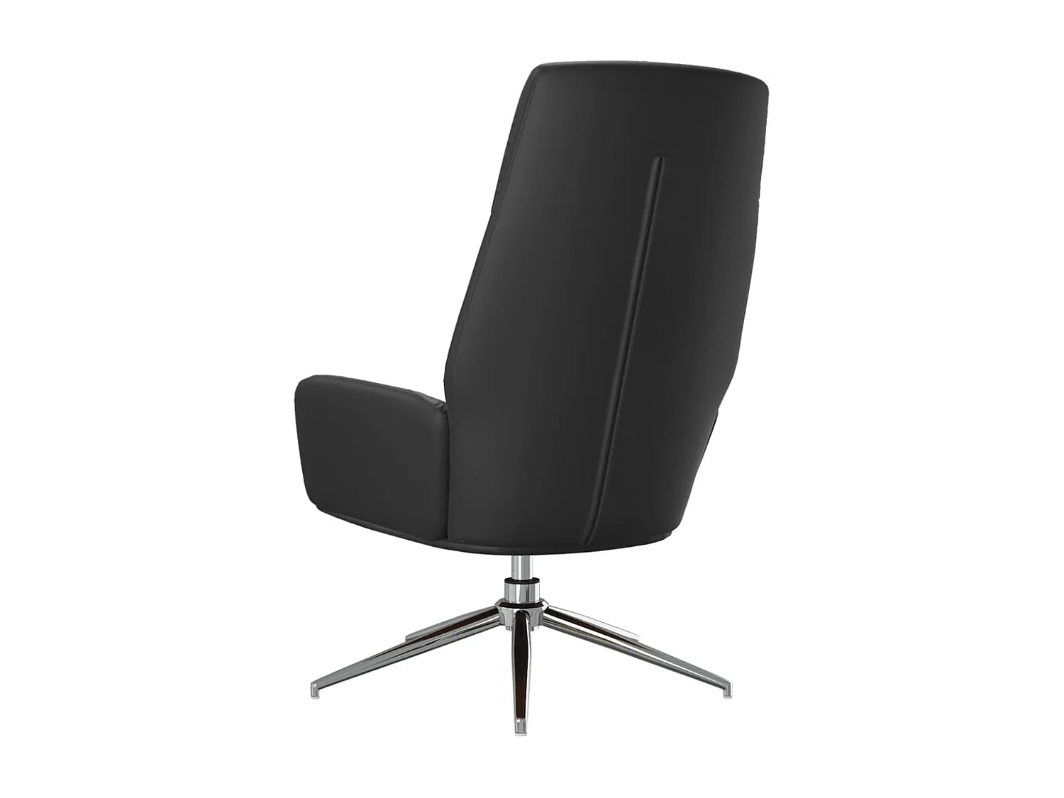 Chaise de relaxation Noir Cuir véritable