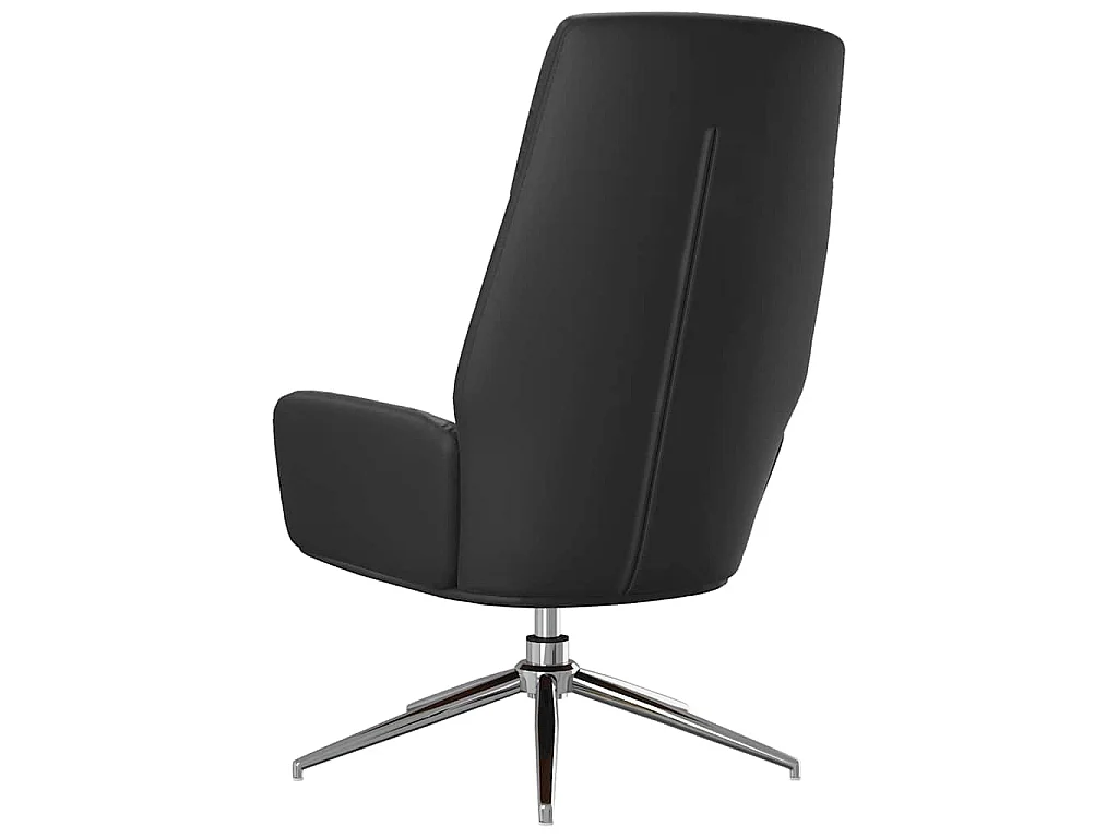 Chaise de relaxation Noir Cuir véritable