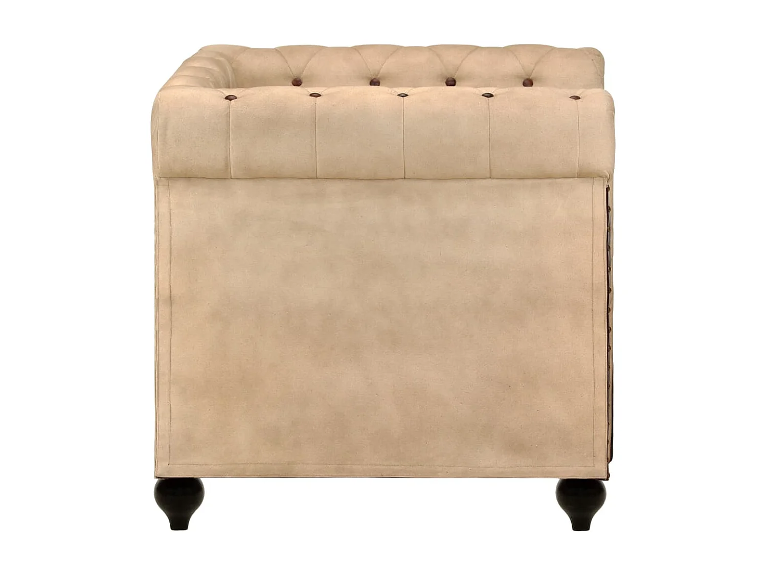 Chesterfield-Sessel Braun Echtleder