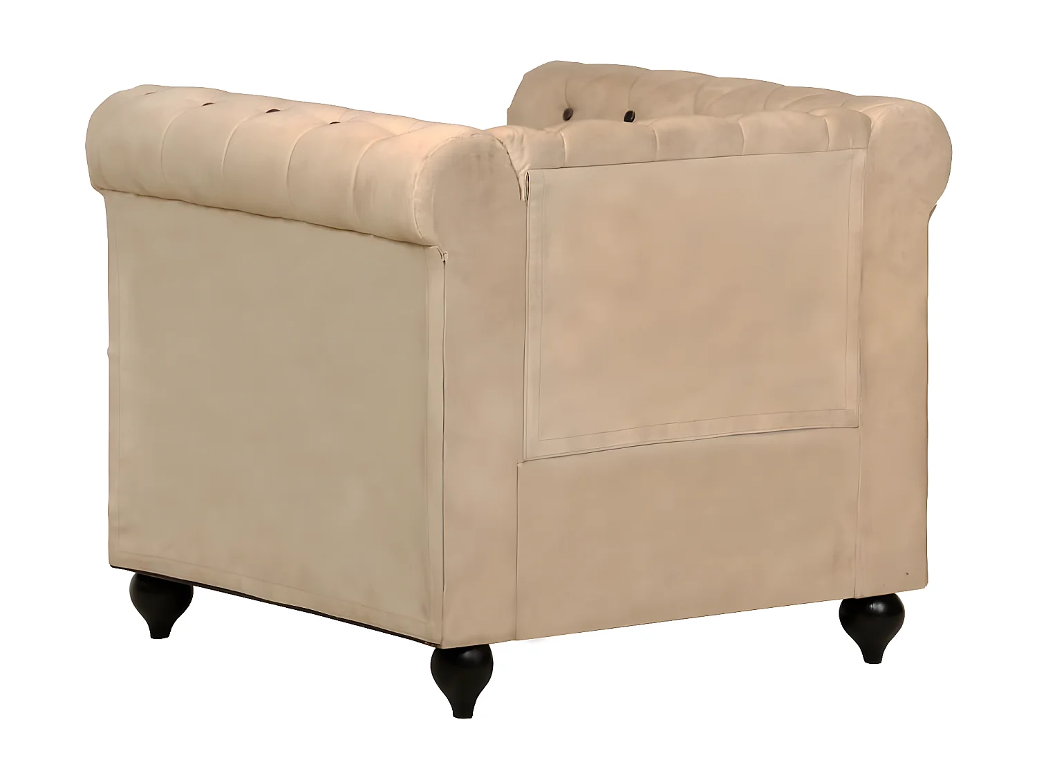 Chesterfield-Sessel Braun Echtleder