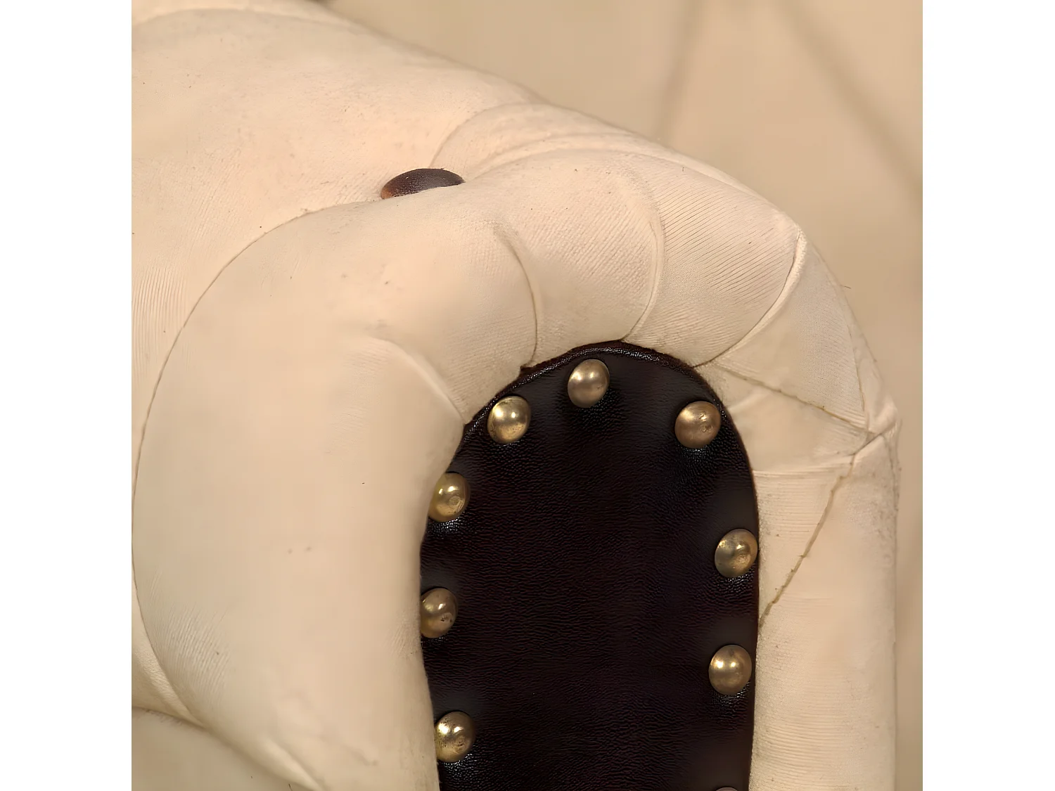 Chesterfield-Sessel Braun Echtleder