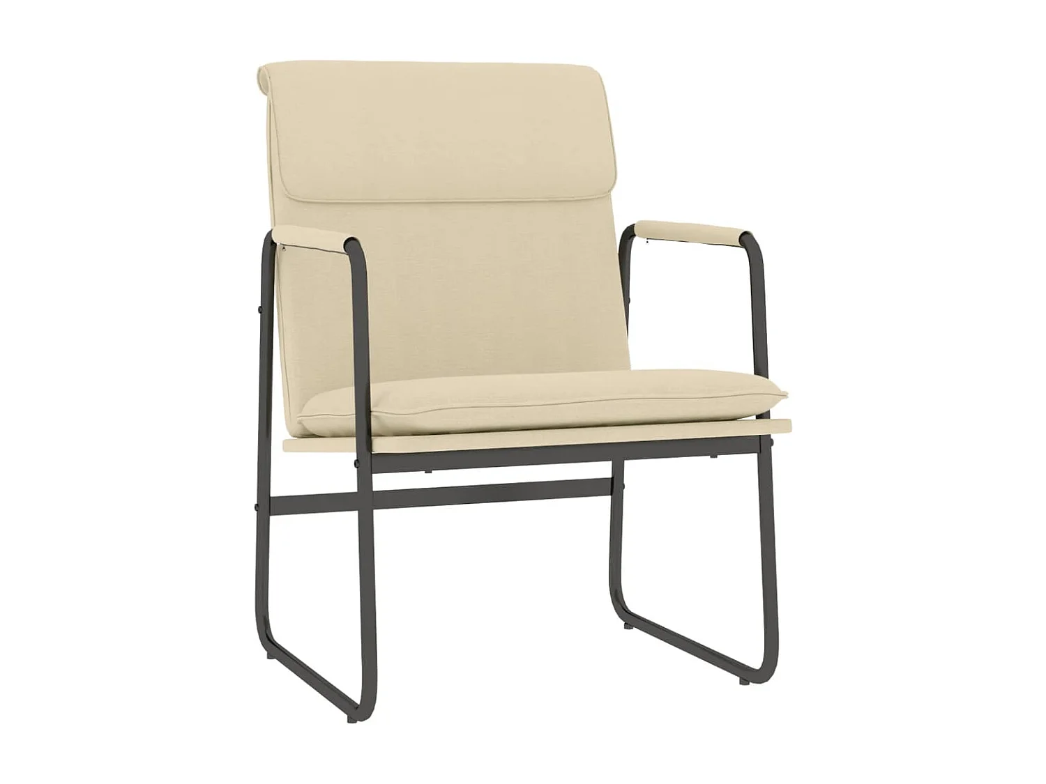 Chaise longue Crème 55x64x80 cm Tissu