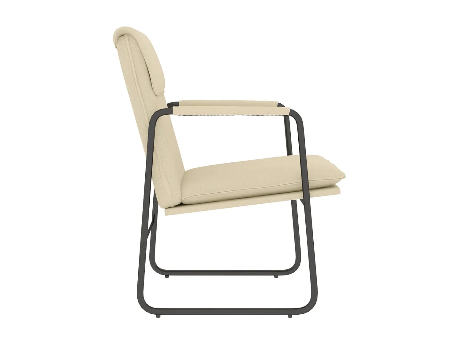 Chaise longue Crème 55x64x80 cm Tissu