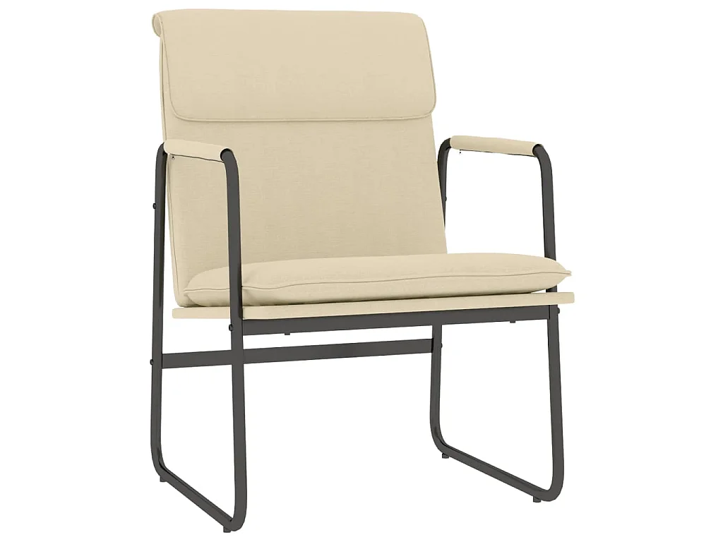 Chaise longue Crème 55x64x80 cm Tissu