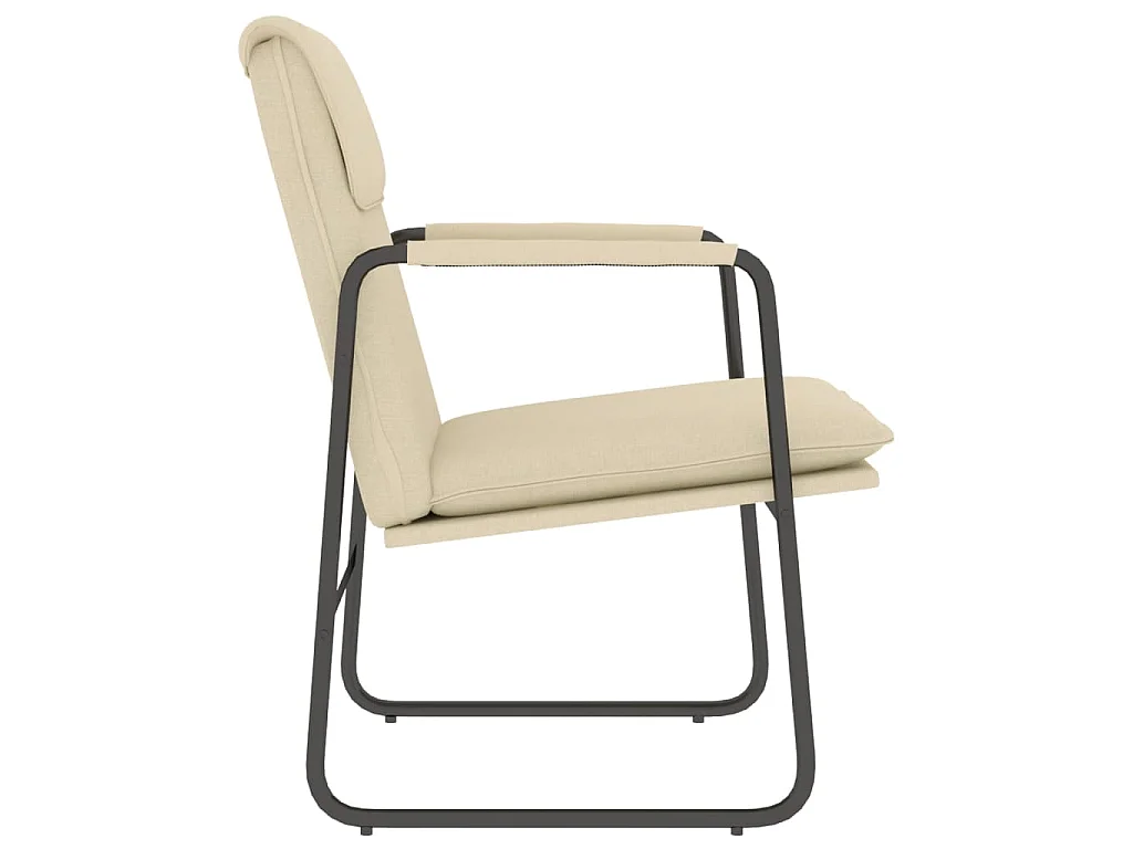 Chaise longue Crème 55x64x80 cm Tissu