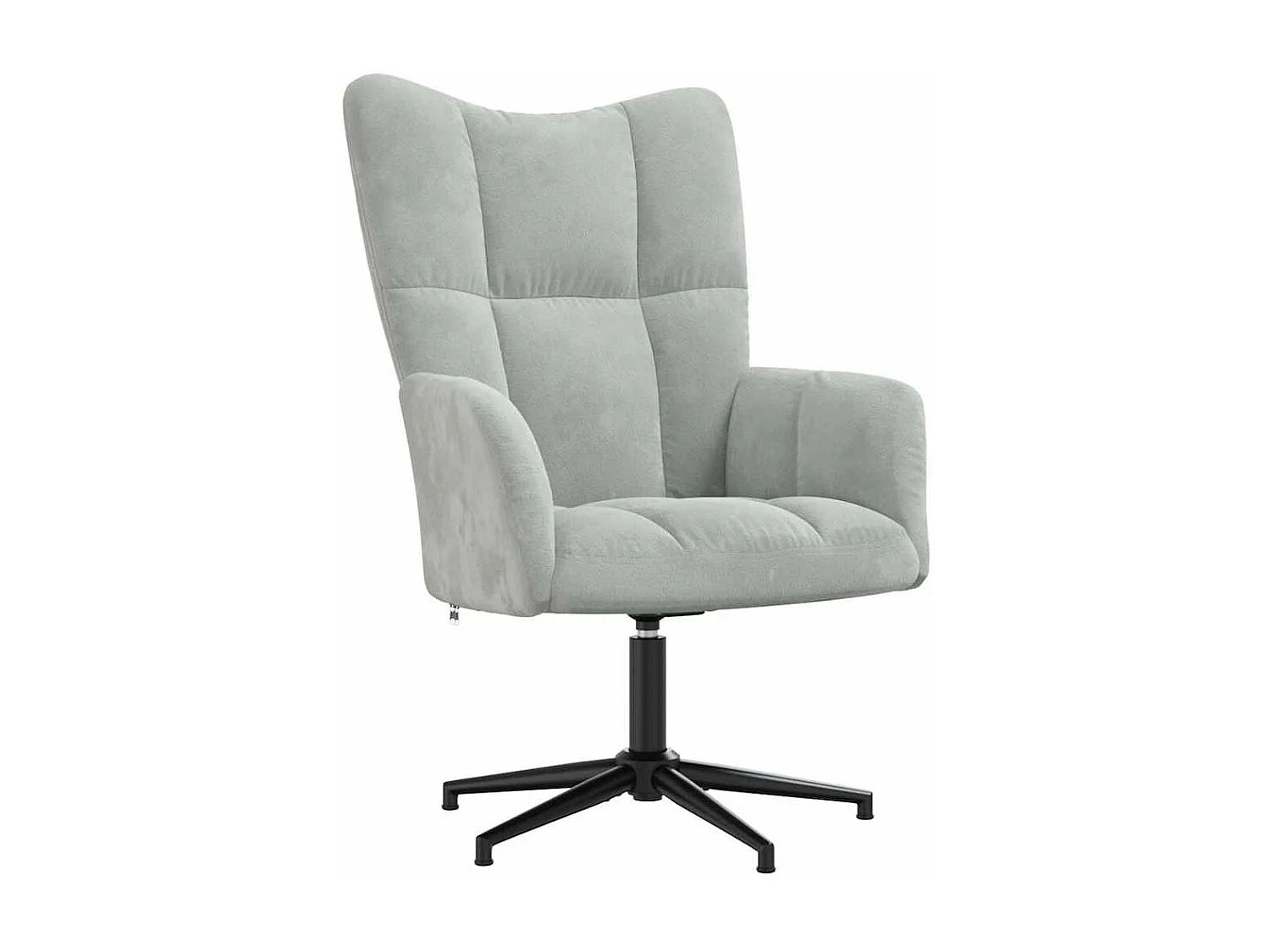 Chaise de relaxation Gris clair Velours