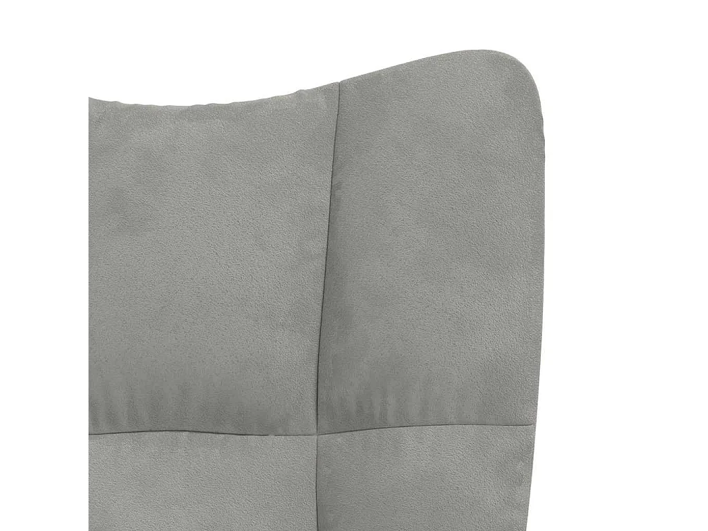 Chaise de relaxation Gris clair Velours