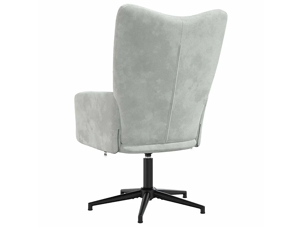 Relaxsessel Hellgrau Samt