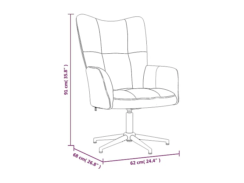 Chaise de relaxation Gris clair Velours