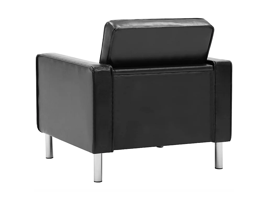 Poltrona Nera 75x70x75 cm Similpelle