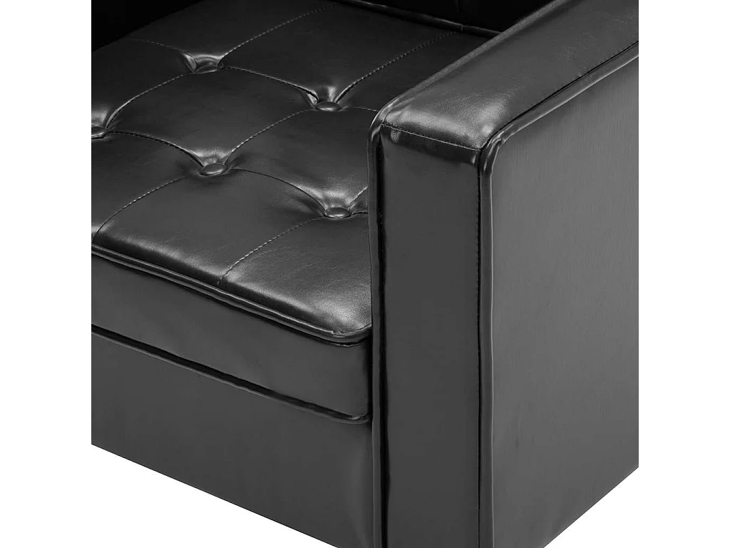 Poltrona Nera 75x70x75 cm Similpelle