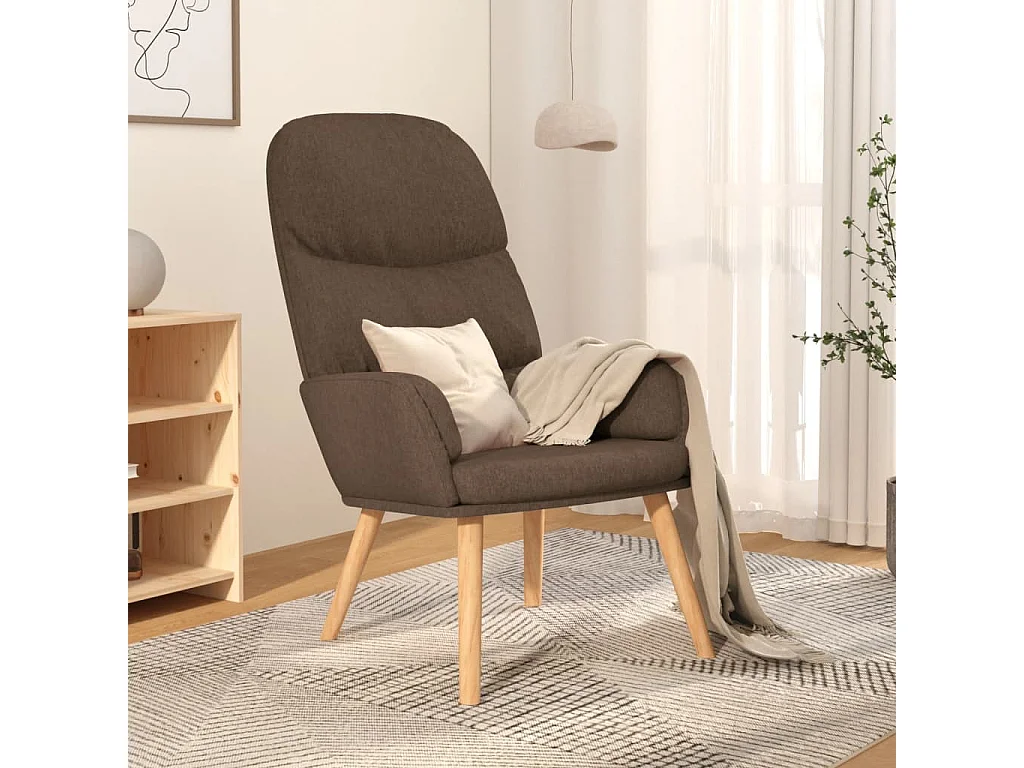 Chaise de relaxation Taupe Tissu