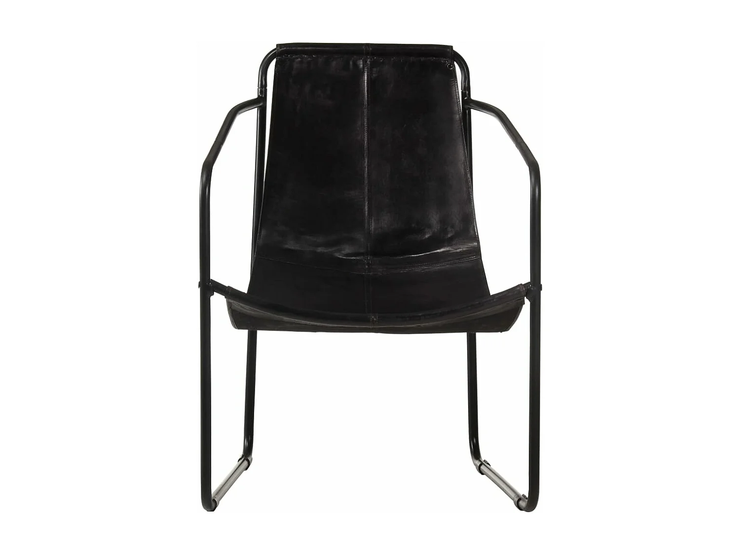 Fauteuil de relaxation noir cuir véritable