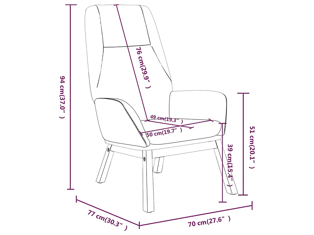 Relaxsessel Creme Stoff