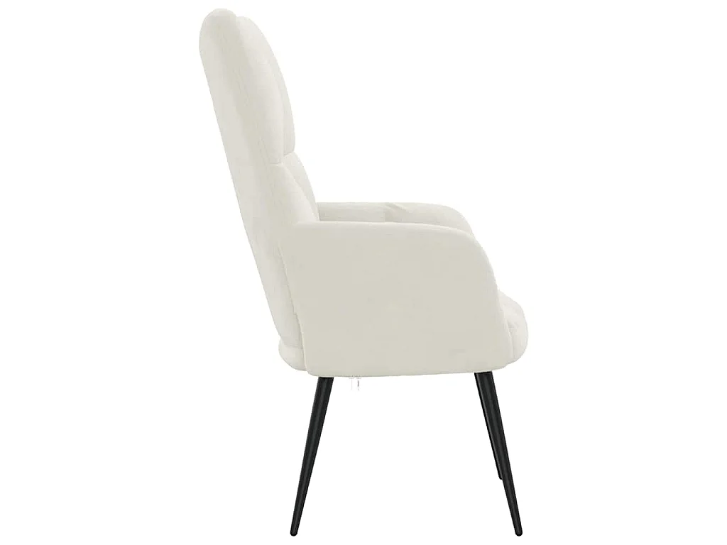 Relaxsessel Cremeweiß Samt