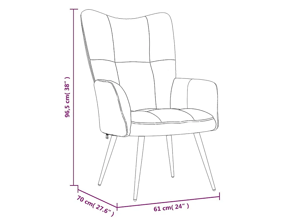 Sillón de relax de terciopelo azul