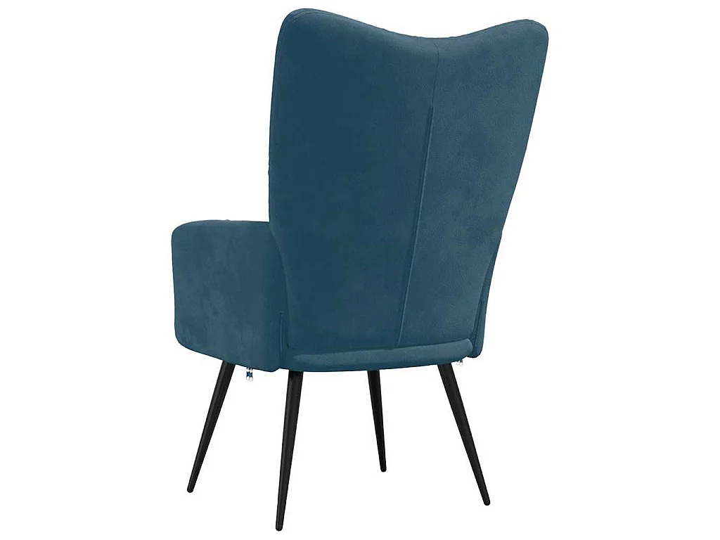 Sillón de relax de terciopelo azul